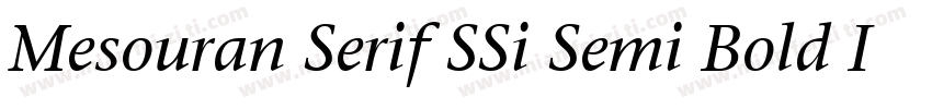 Mesouran Serif SSi Semi Bold Italic字体转换